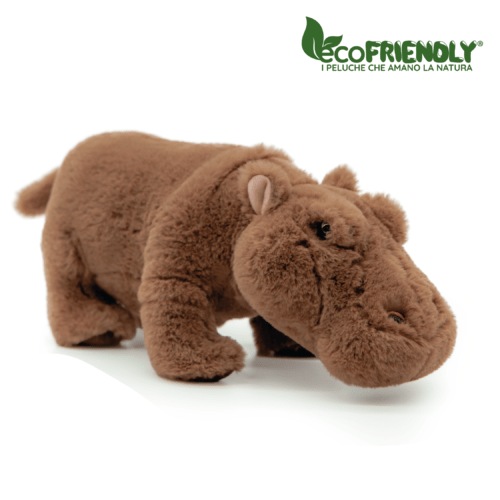 Ippopotamo peluche ecosostenibile ed ecofriendly.